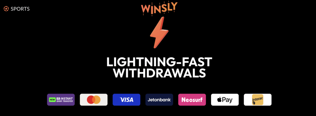 Betalmetoder på Winsly casino
