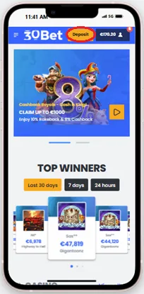 Så verifierar du ditt konto hos 30bet